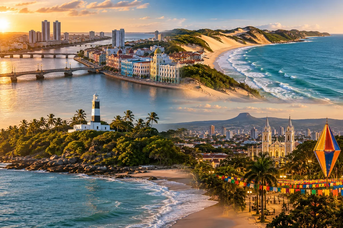 Montagem de Recife, João Pessoa e Campina Grande