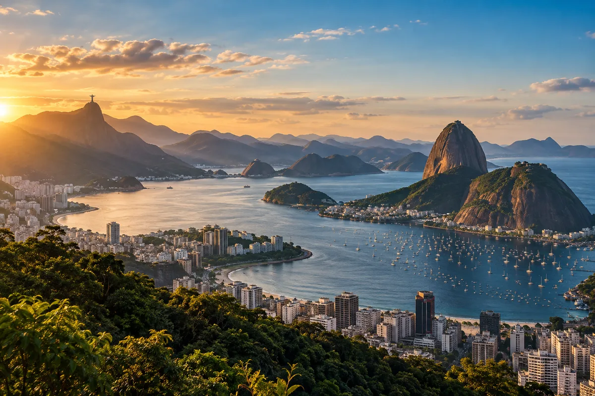 Pão de Açúcar e Cristo Redentor no Rio de Janeiro