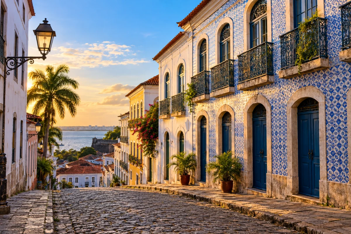 Centro histórico de azulejos de São Luís