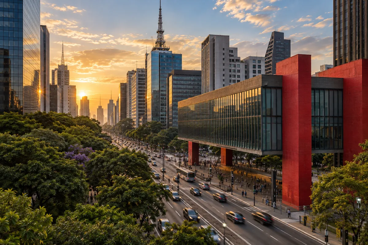 Avenida Paulista e MASP em São Paulo